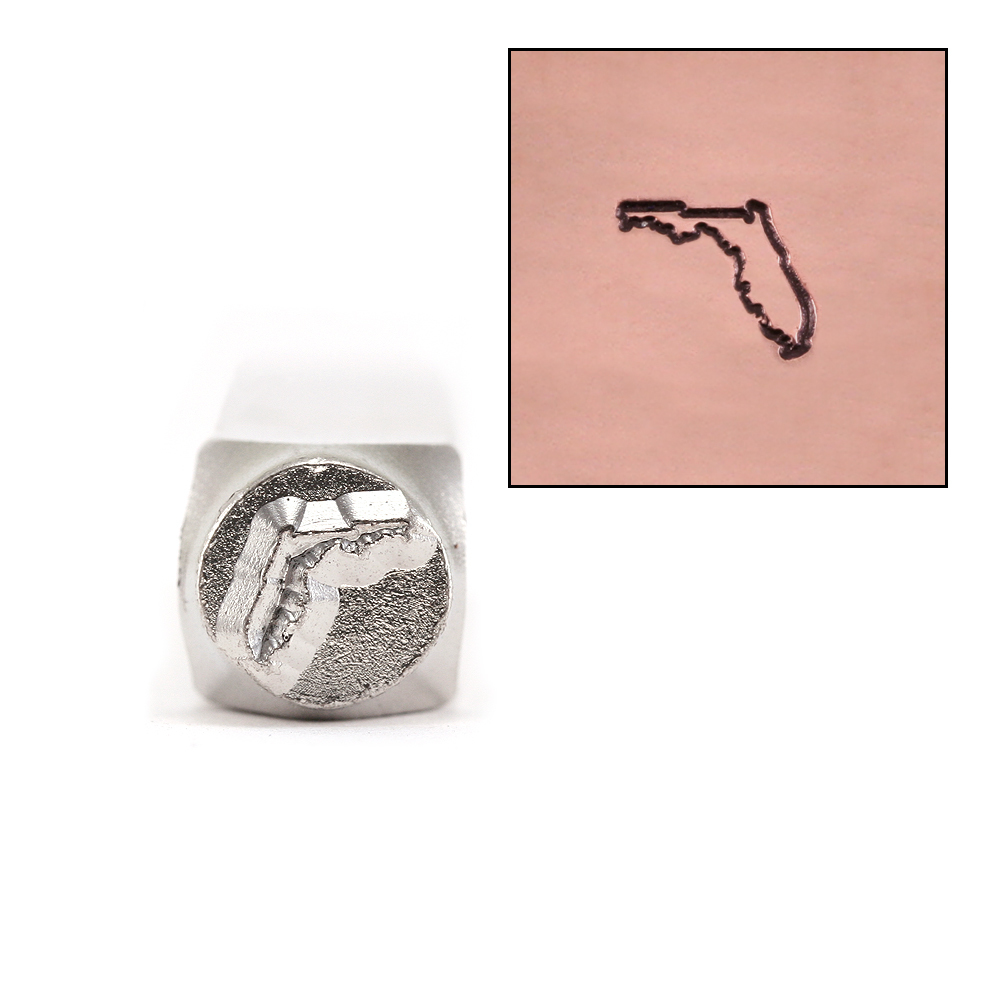 Metal Stamping Tools ImpressArt Florida Outline Metal Design Stamp